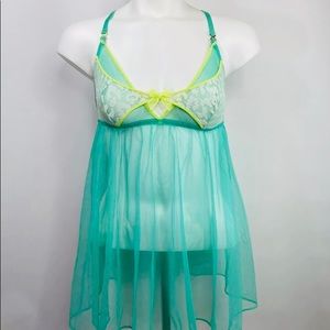 Victorias Secret STeal Yellow Chemise Babydoll